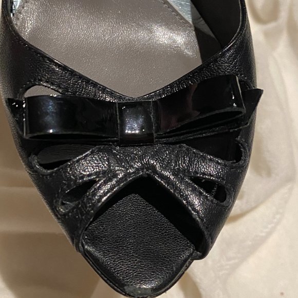 Via Spia black peep-toe pump - sz 7.5 - Picture 10 of 12